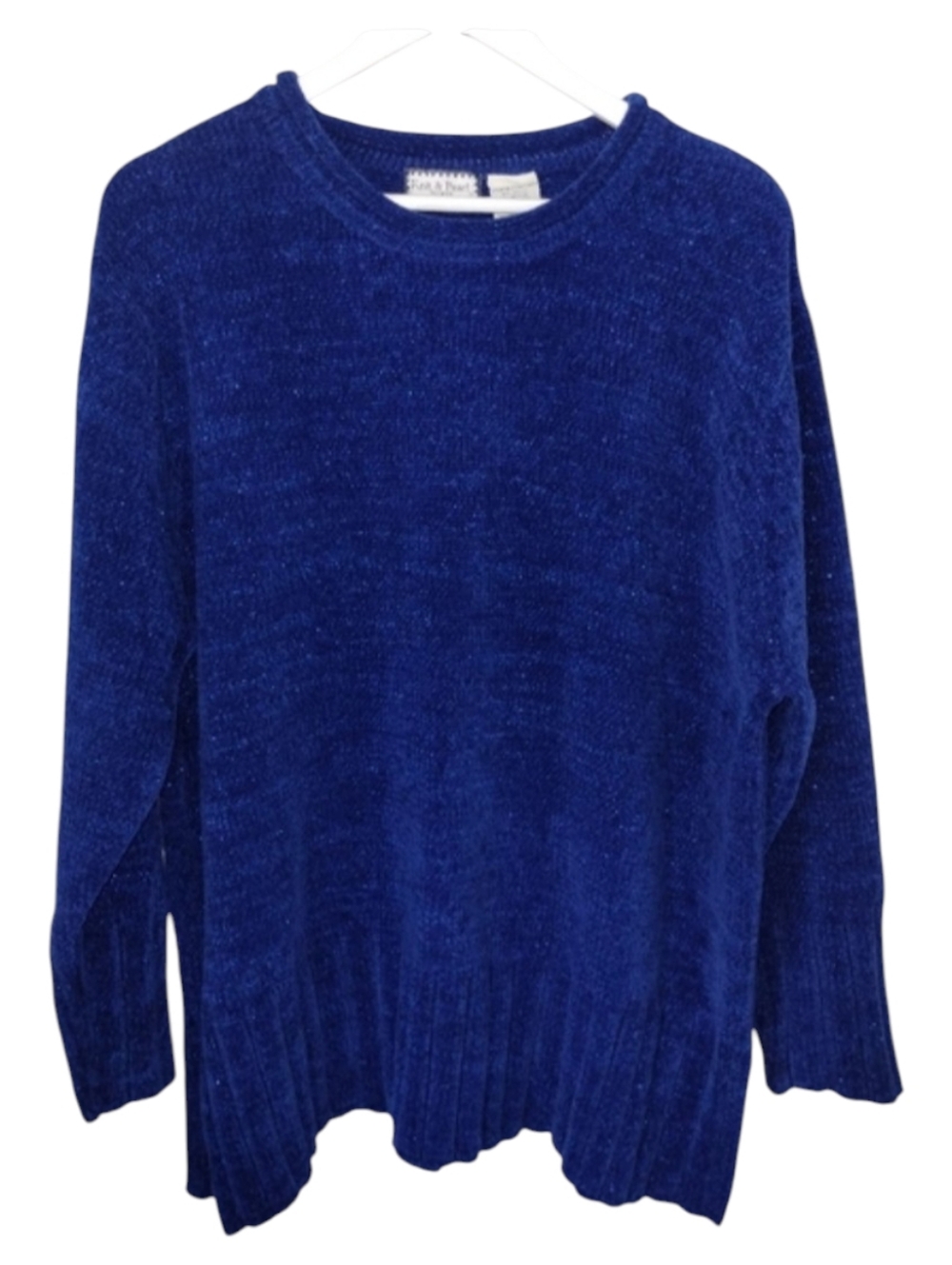 Knit & Pearl Blue Oversized Pullover Sweater Womens Plus Size 22W 24W